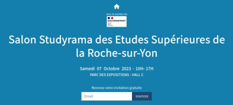 Salon Studyrama 7 octobre 2023  au Parc des Expositions  La Roche sur Yon