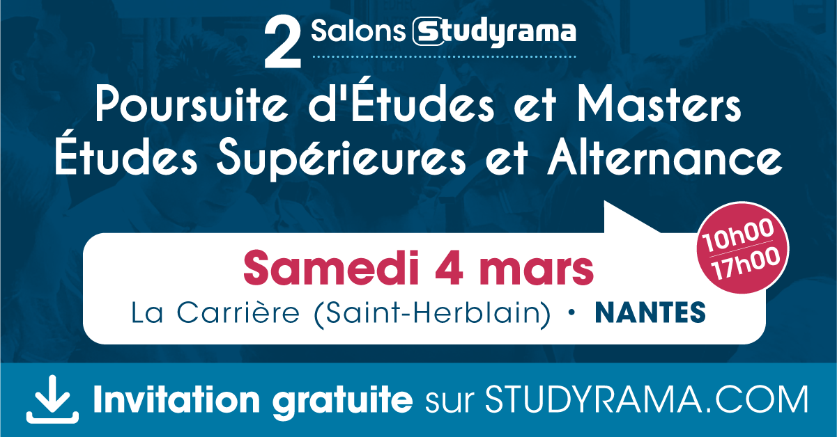 Salon Studyrama à  Nantes  le Samedi 4 Mars