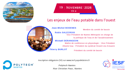 Conf�rence le 19 Novembre : Les enjeux de l'eau dans l'ouest